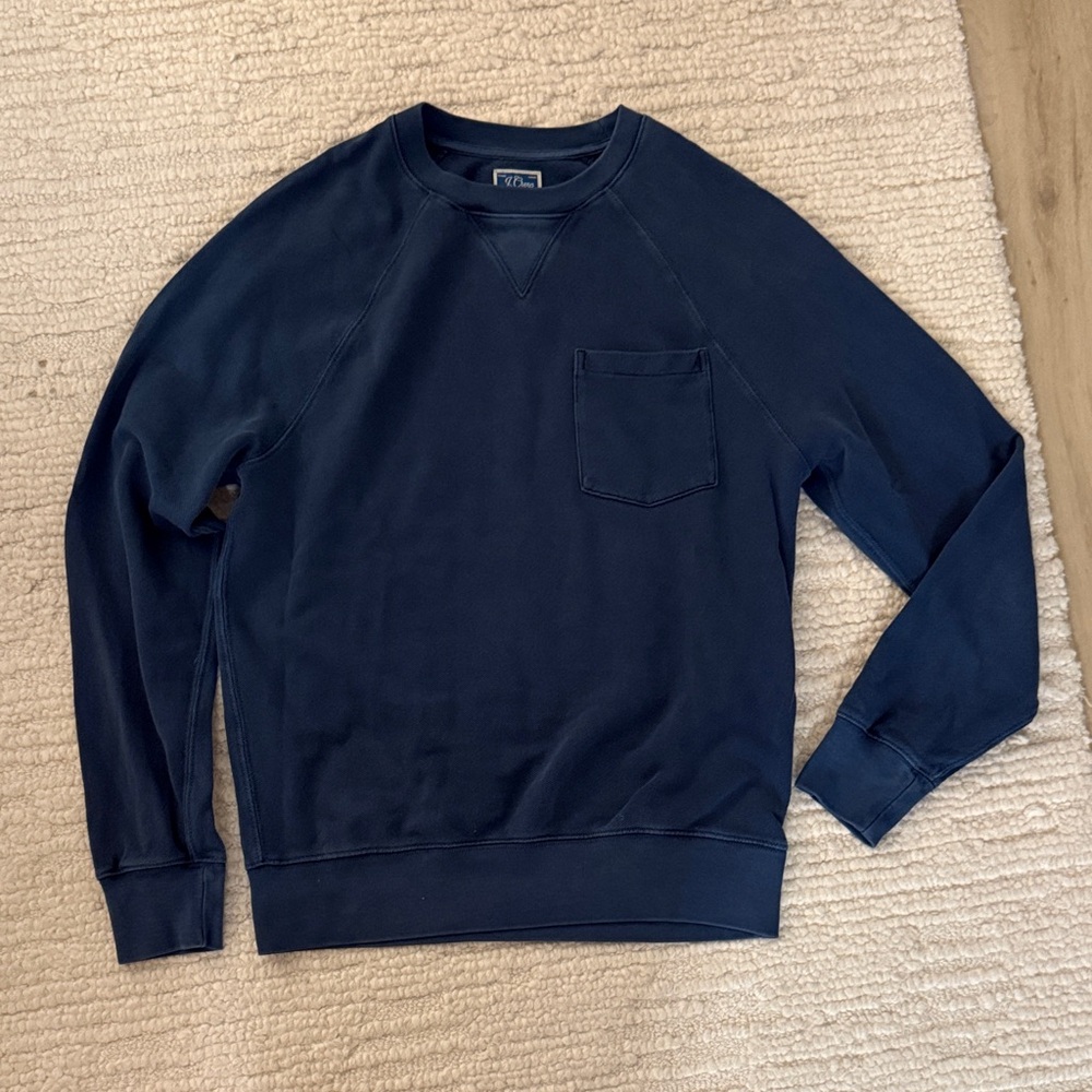 Men's Blue Crew Neck Sweater